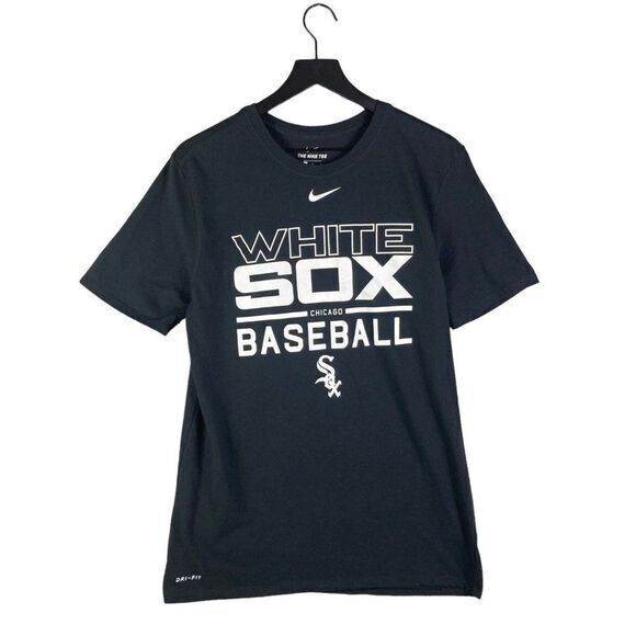 Nike Chicago White Sox T-Shirt Men’s Large Black MLB Baseball Short Sleeve - Picture 1 of 11